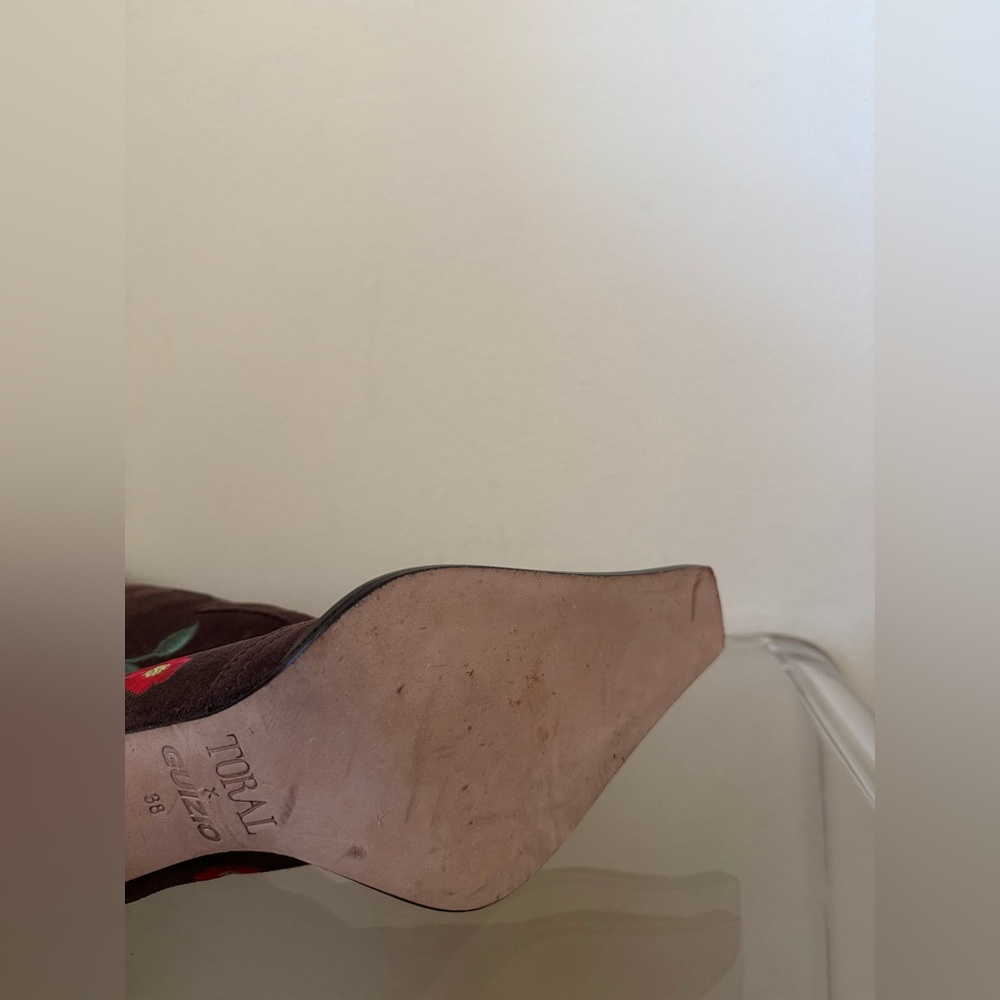 Total x Guizio Eternal Meadows Boots Floral Suede Brown 38 - Picture 13 of 15